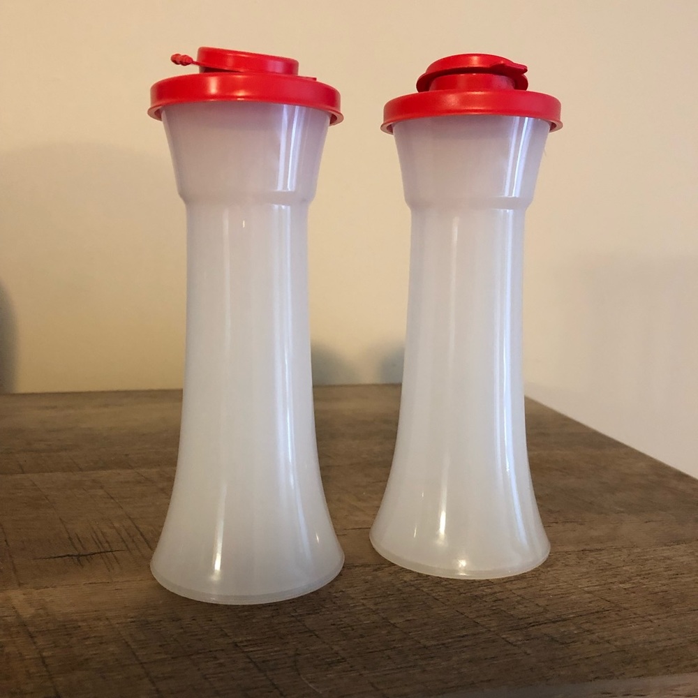 Tupperware salt and pepper shakers